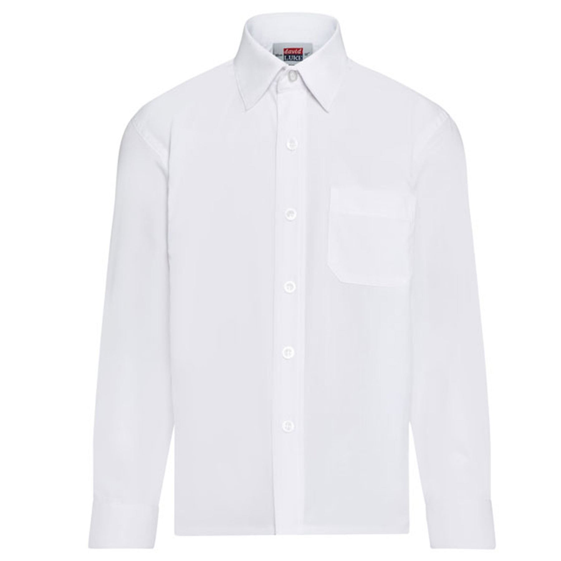 Boys Long Sleeve Shirt (Twin Pack): White