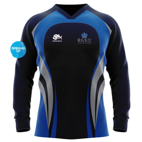 Royal Grammar School Cricket Sweater Long Sleeve: Navy