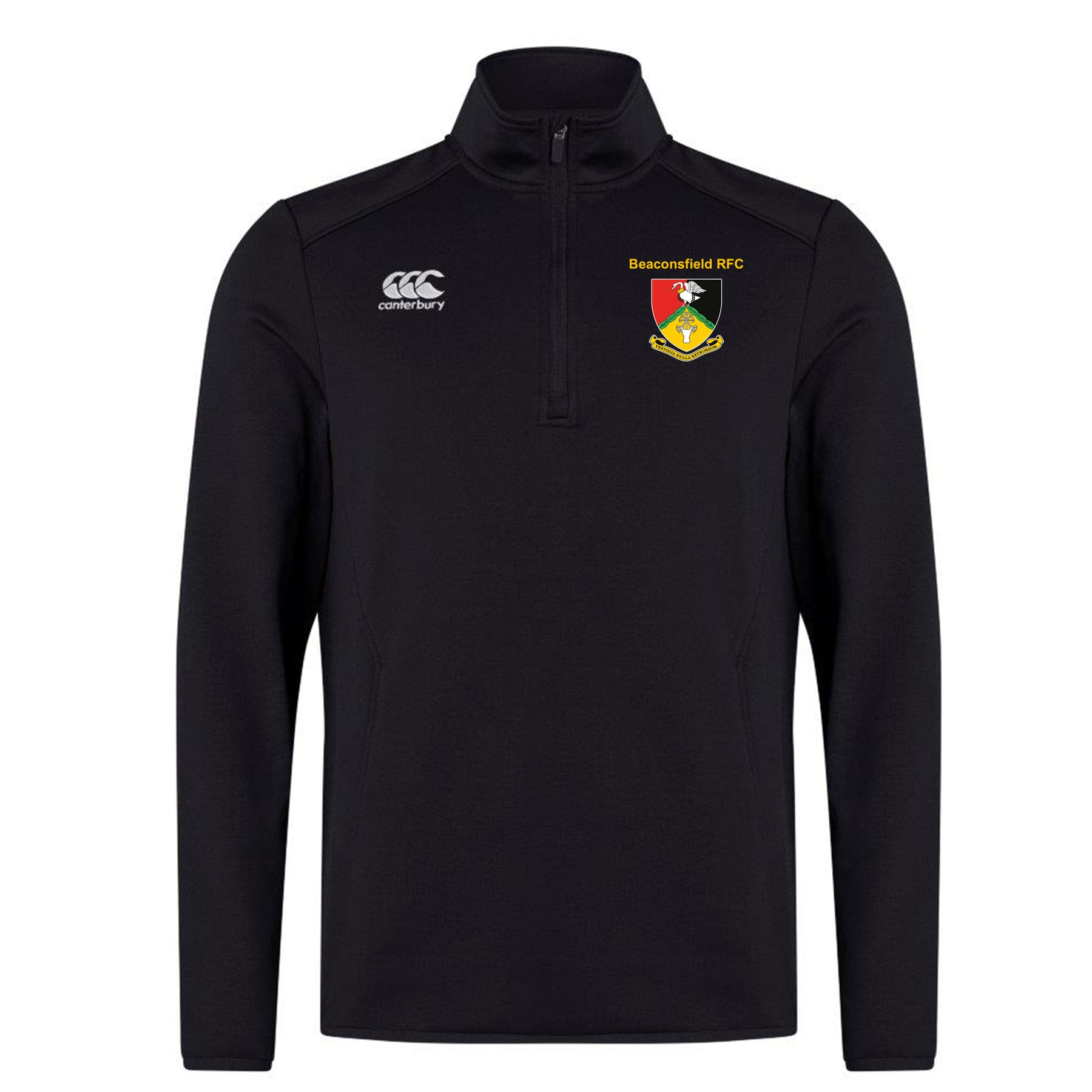 Beaconsfield RFC Canterbury Mens Club Qtr Zip Midlayer: Black