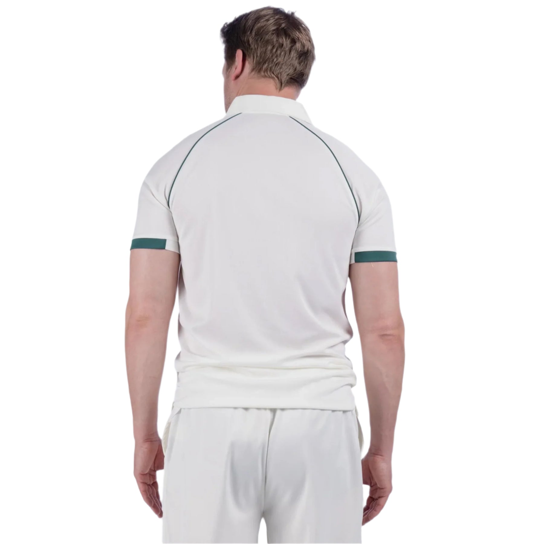 Gray Nicolls Matrix V2 Short Sleeve Cricket Shirt: Ivory/Green