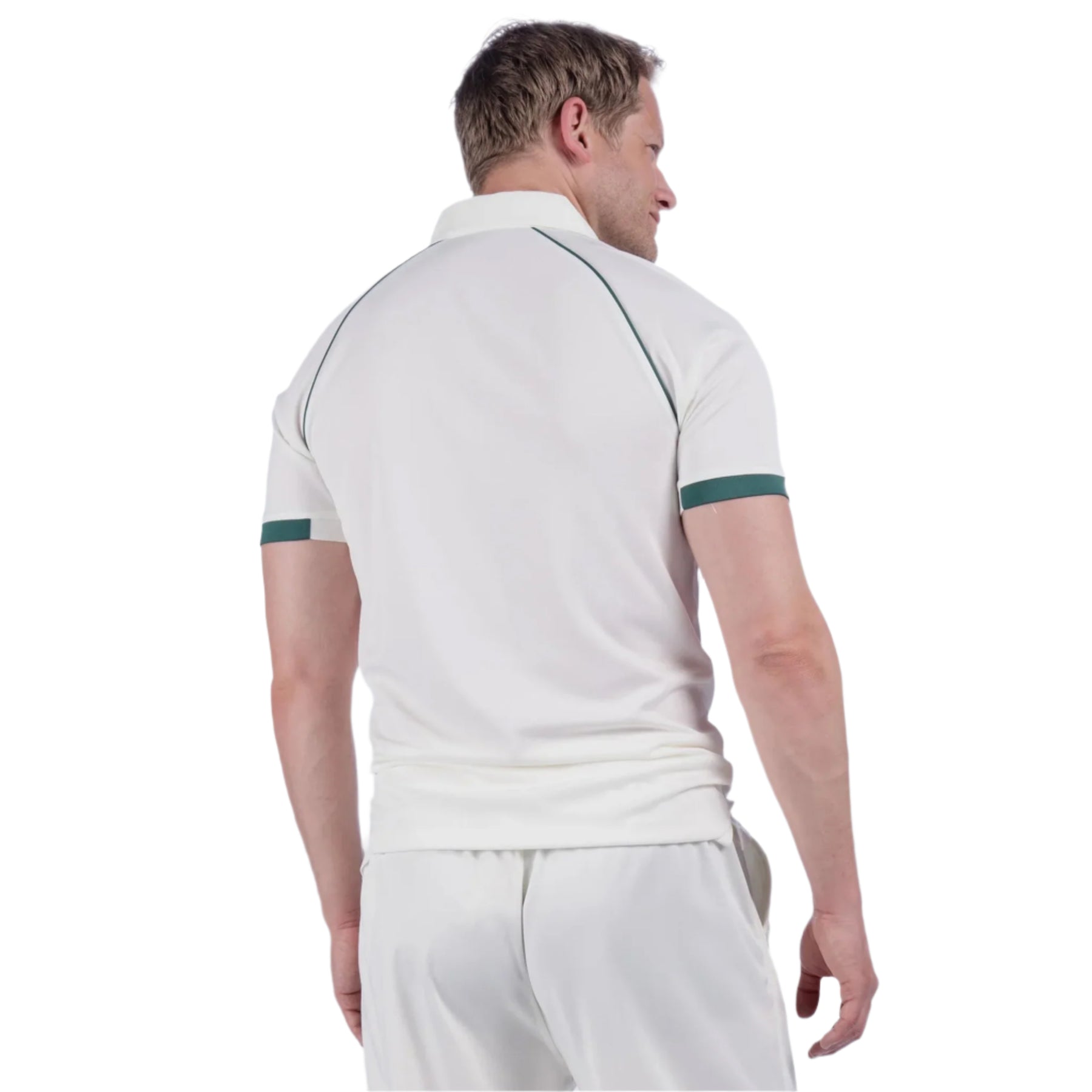 Gray Nicolls Matrix V2 Short Sleeve Cricket Shirt: Ivory/Green