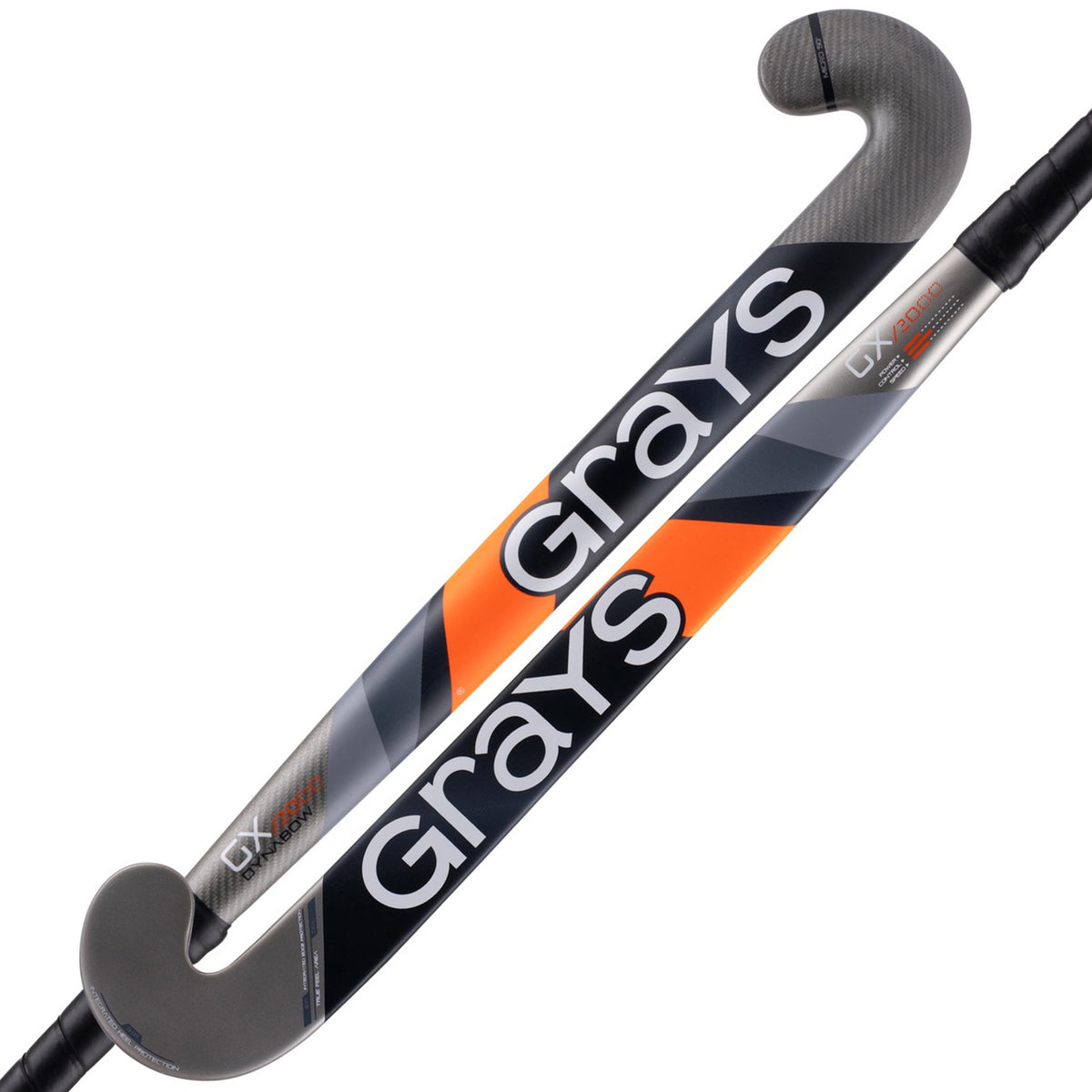 Grays GX2000 Dynabow Junior Hockey Stick 2022: Black/Silver