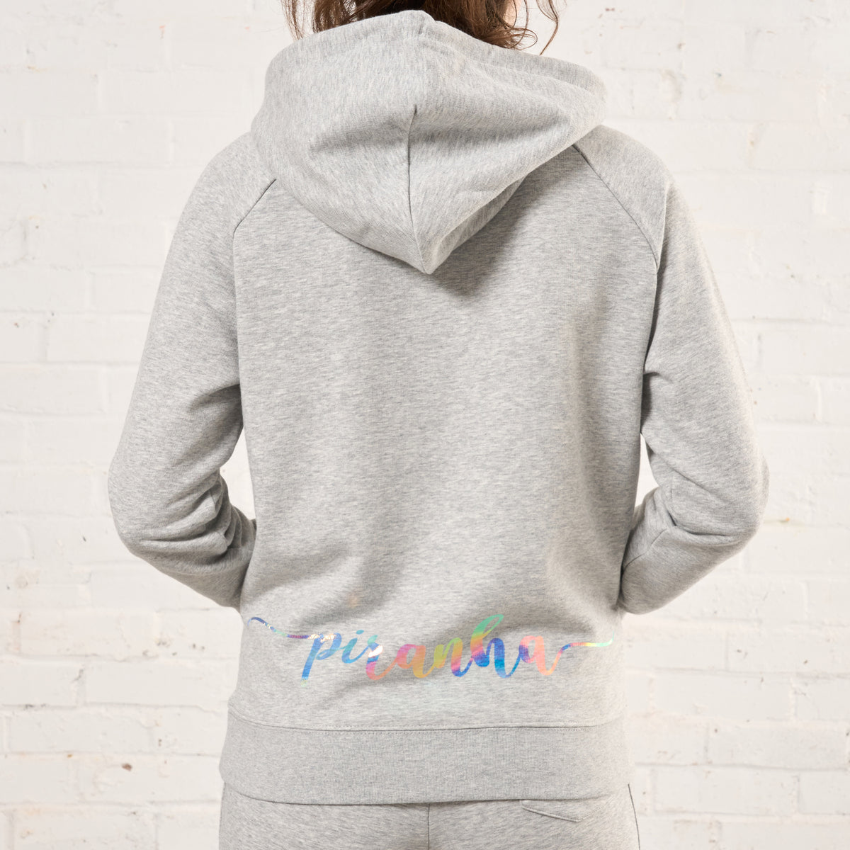 Piranha Lifestyle Womens Hoodie: Heather Grey
