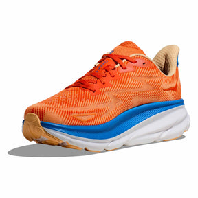 Hoka Clifton 9 Mens Running Shoes: Vibrant Orange/Impala