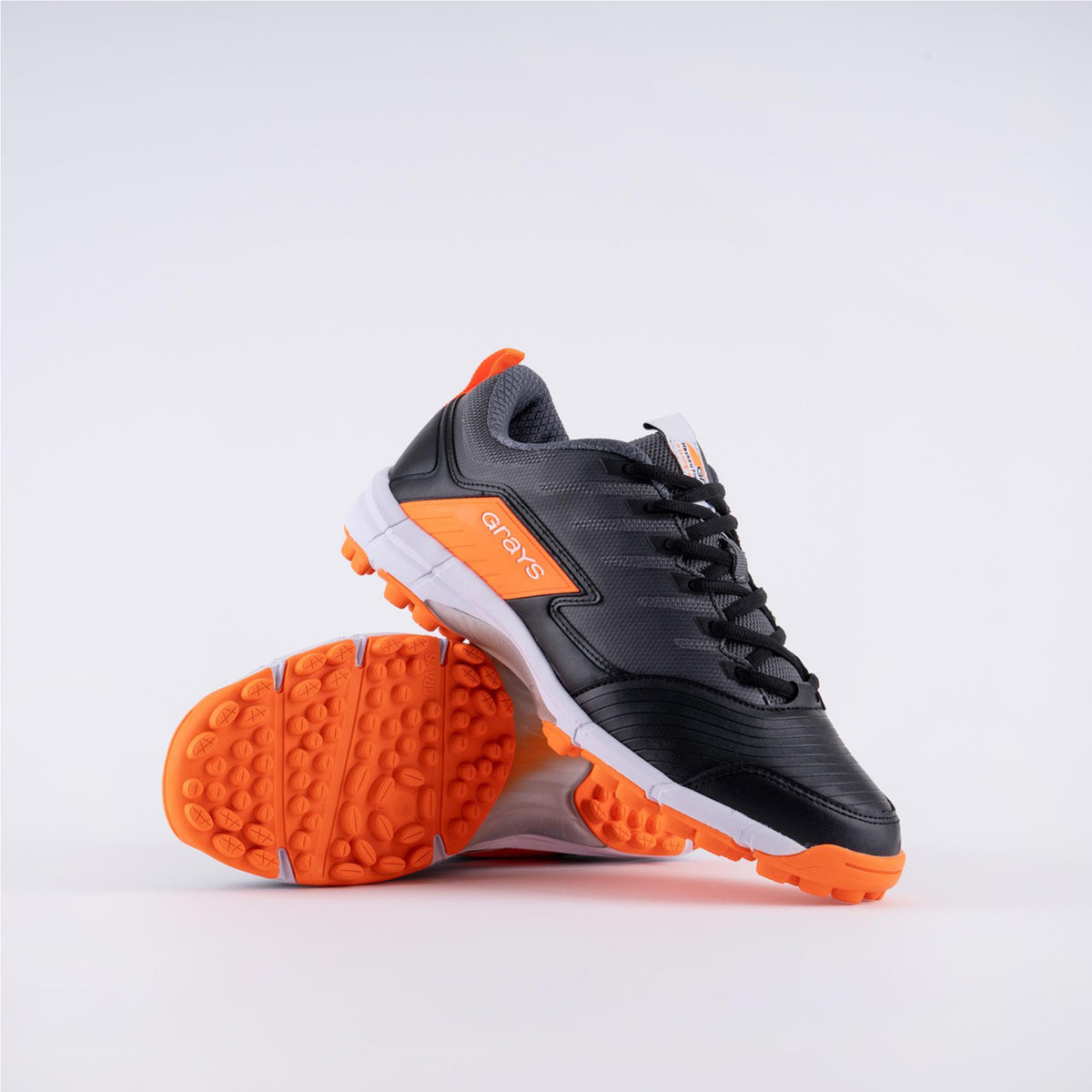 Grays Flash 3.0 Junior Hockey Shoes: Black/Orange