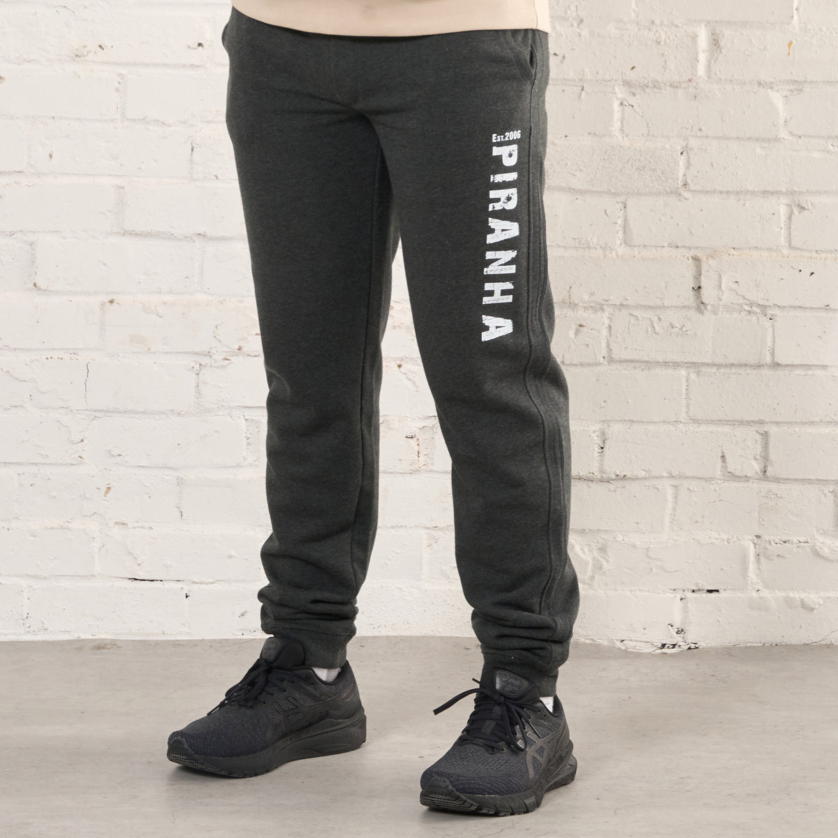 Piranha Lifestyle Mens Jogger Pants: Dark Heather Grey