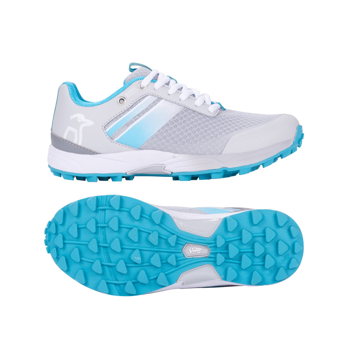 Kookaburra Mirage Hockey Shoes: Grey/Mint