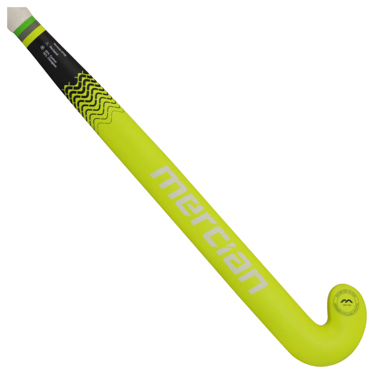 Mercian Genesis CF25 Pro Hockey Stick: Black/Yellow