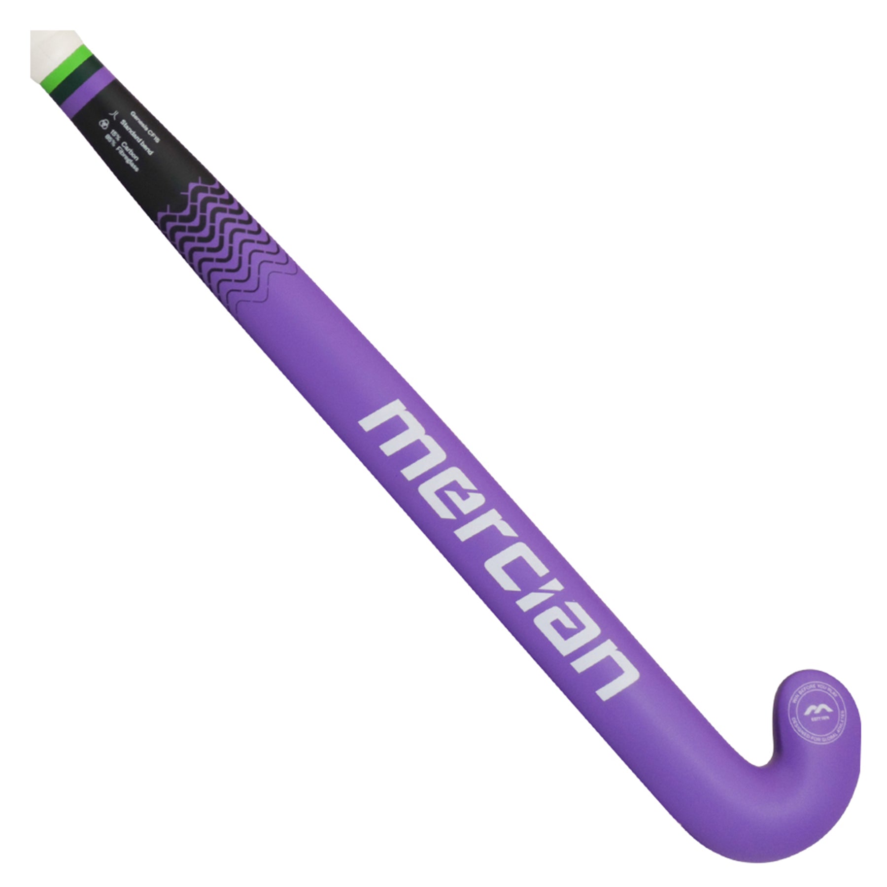 Mercian Genesis CF15 Pro Junior Hockey Stick: Black/Purple
