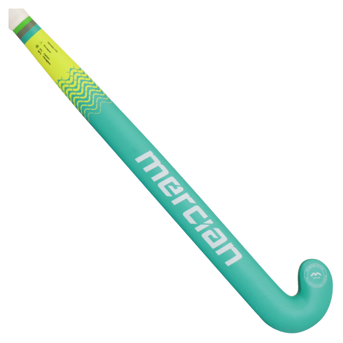 Mercian Genesis CF5 Hockey Stick: Black/Green/Yellow