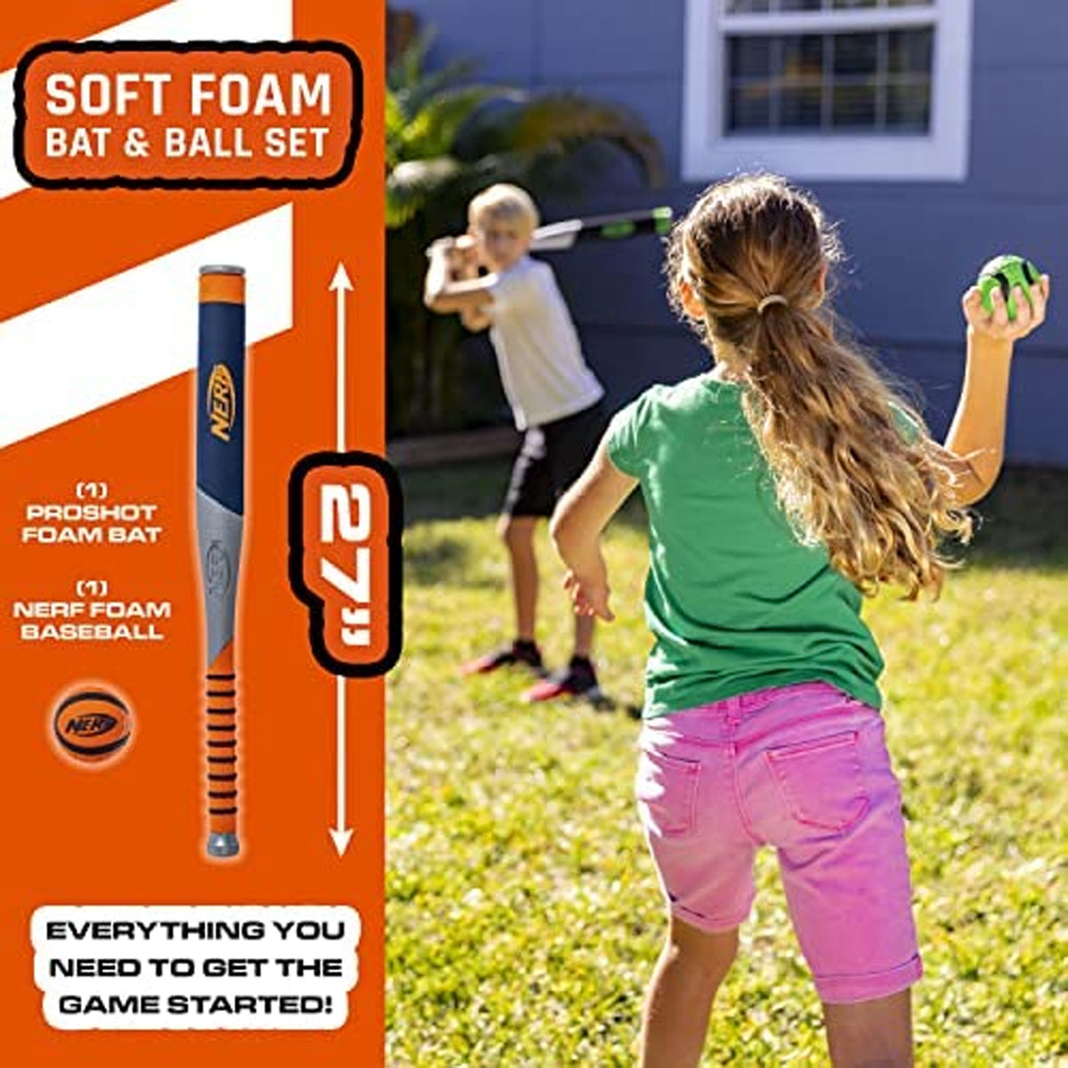 Nerf 27" Foam Bat and Ball Set