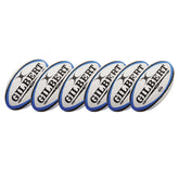 Gilbert Omega Match Rugby Ball - Size 5 (Pack 6): Blue/Black