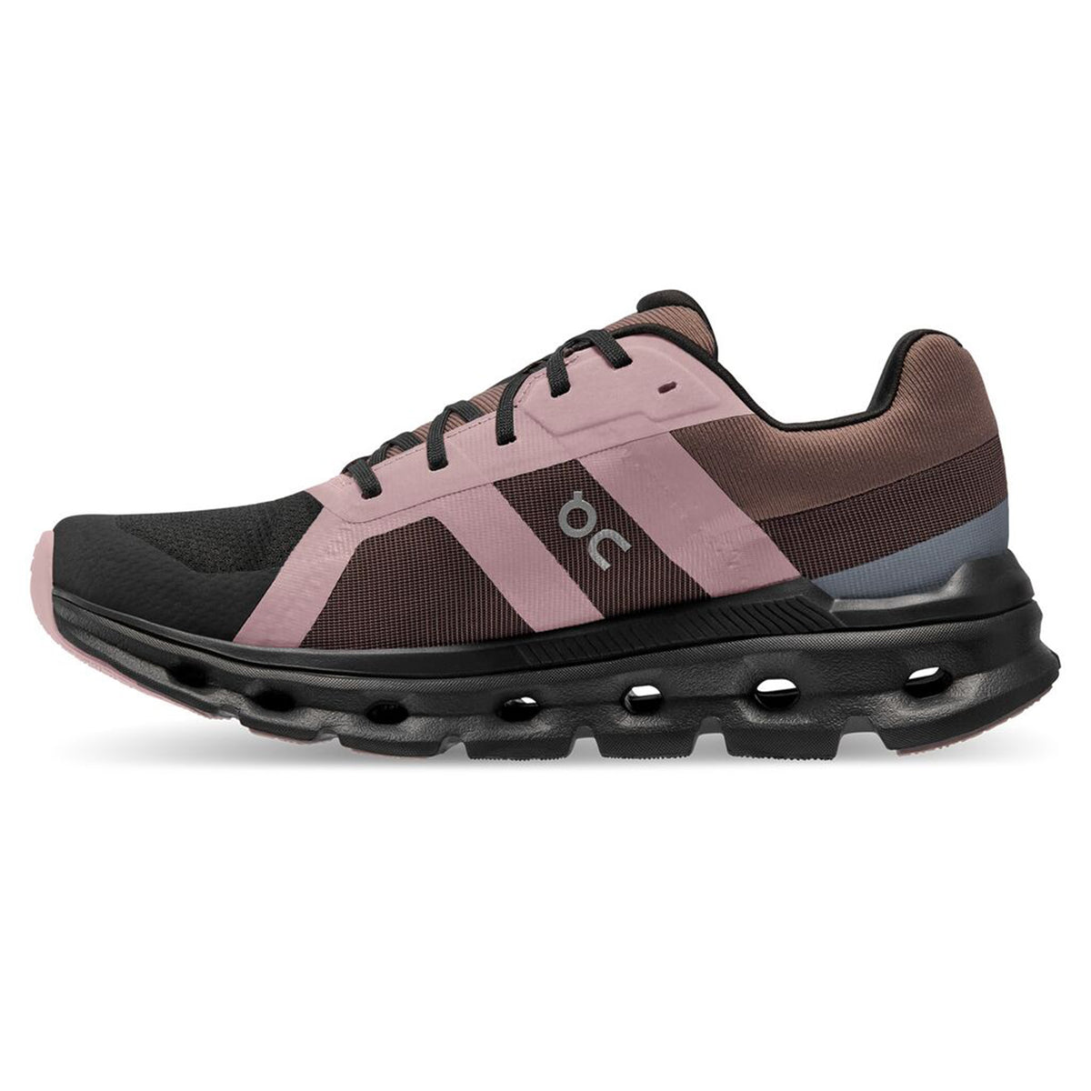 On Cloudrunner Waterproof Womens Running Shoes: Black/Grape