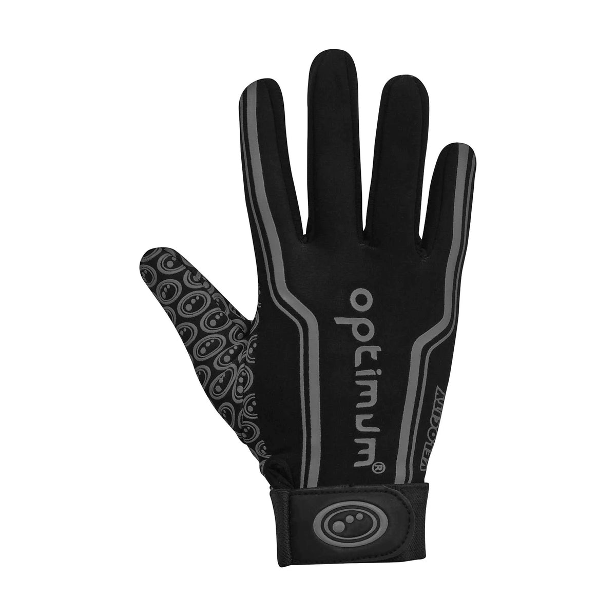 Optimum Velocity Thermal Rugby Gloves: Plain Black