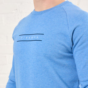 Piranha Lifestyle Crew Neck Sweatshirt: Mid Heather Blue