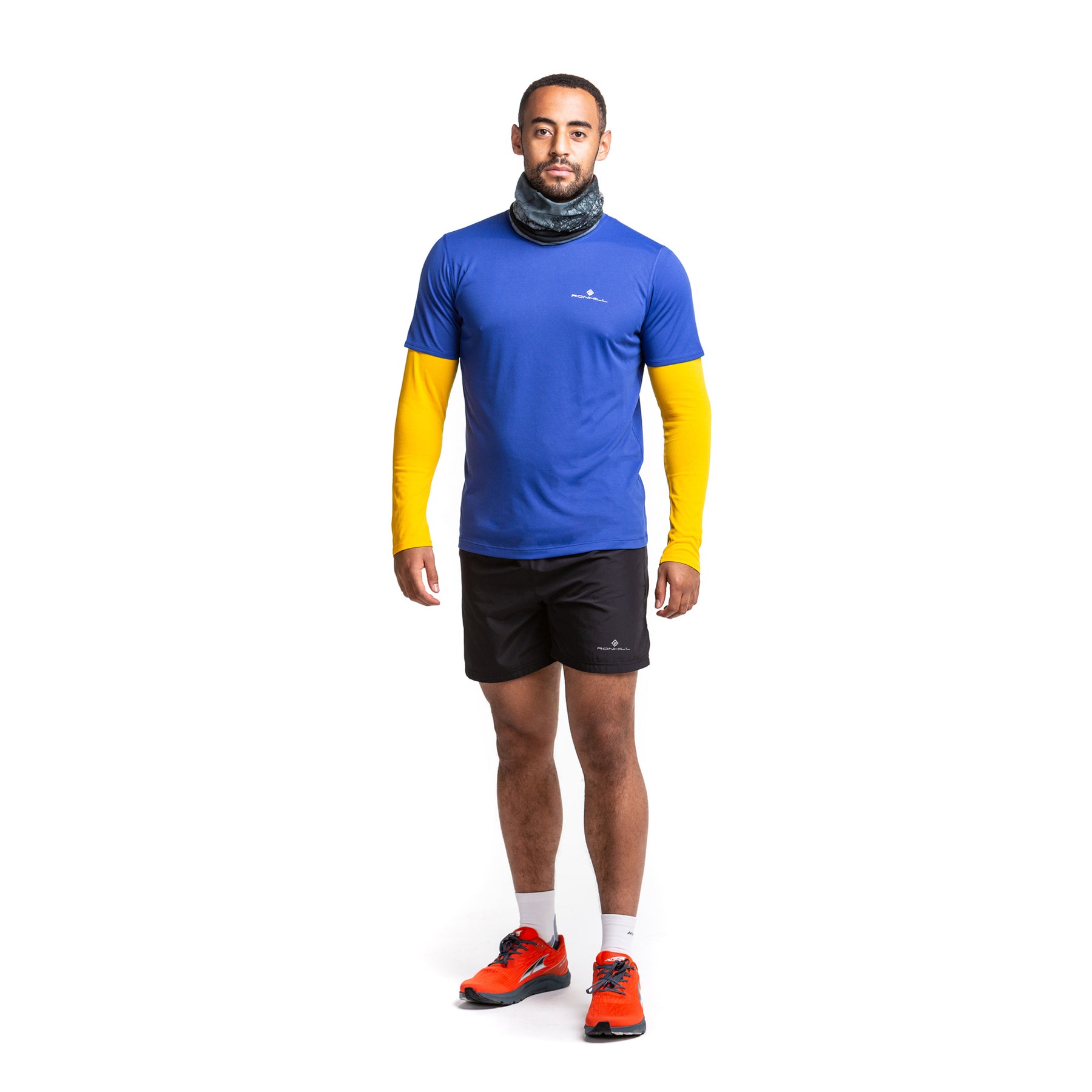 Ronhill Mens Core Short Sleeve Tee: Dark Cobalt/Bright White