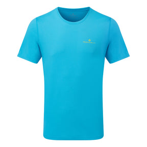 Ronhill Mens Core Short Sleeve Tee: Cyan/Acid Lime