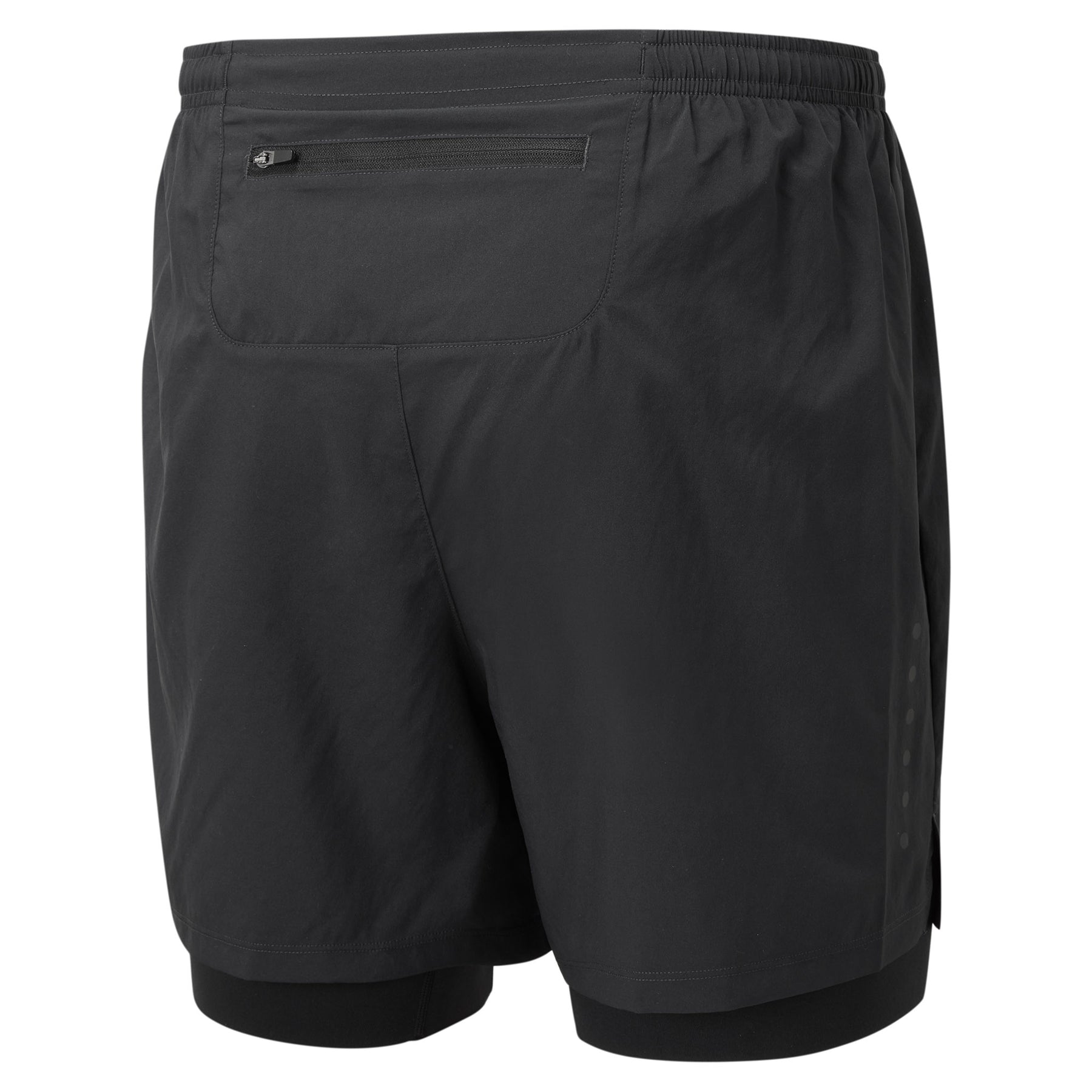 Ronhill Mens Core Twin Shorts: Black/Bright White