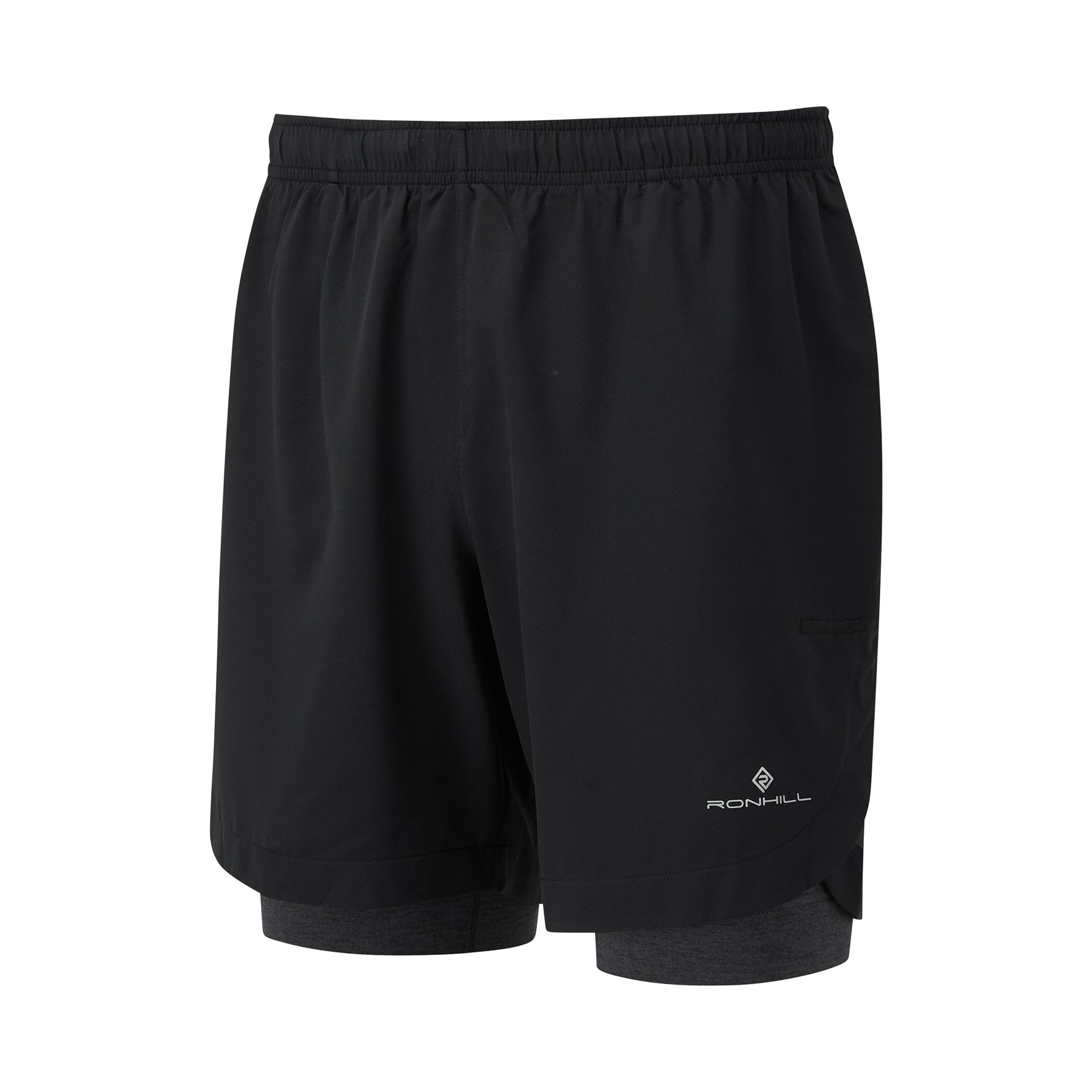 Ronhill Mens Life 7inch Twin Shorts: Black