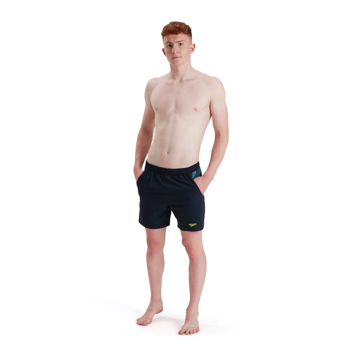 Speedo Men's Sport Panel 16" Watershort: Navy/Green