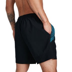 Speedo Men's Sport Printed 16" Watershort: Black/Blue