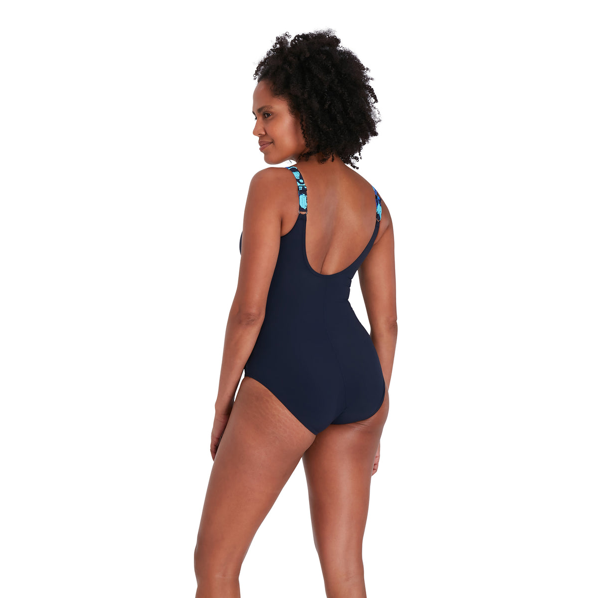 Speedo Women's LunaLustre Printed Swimsuit: Blue