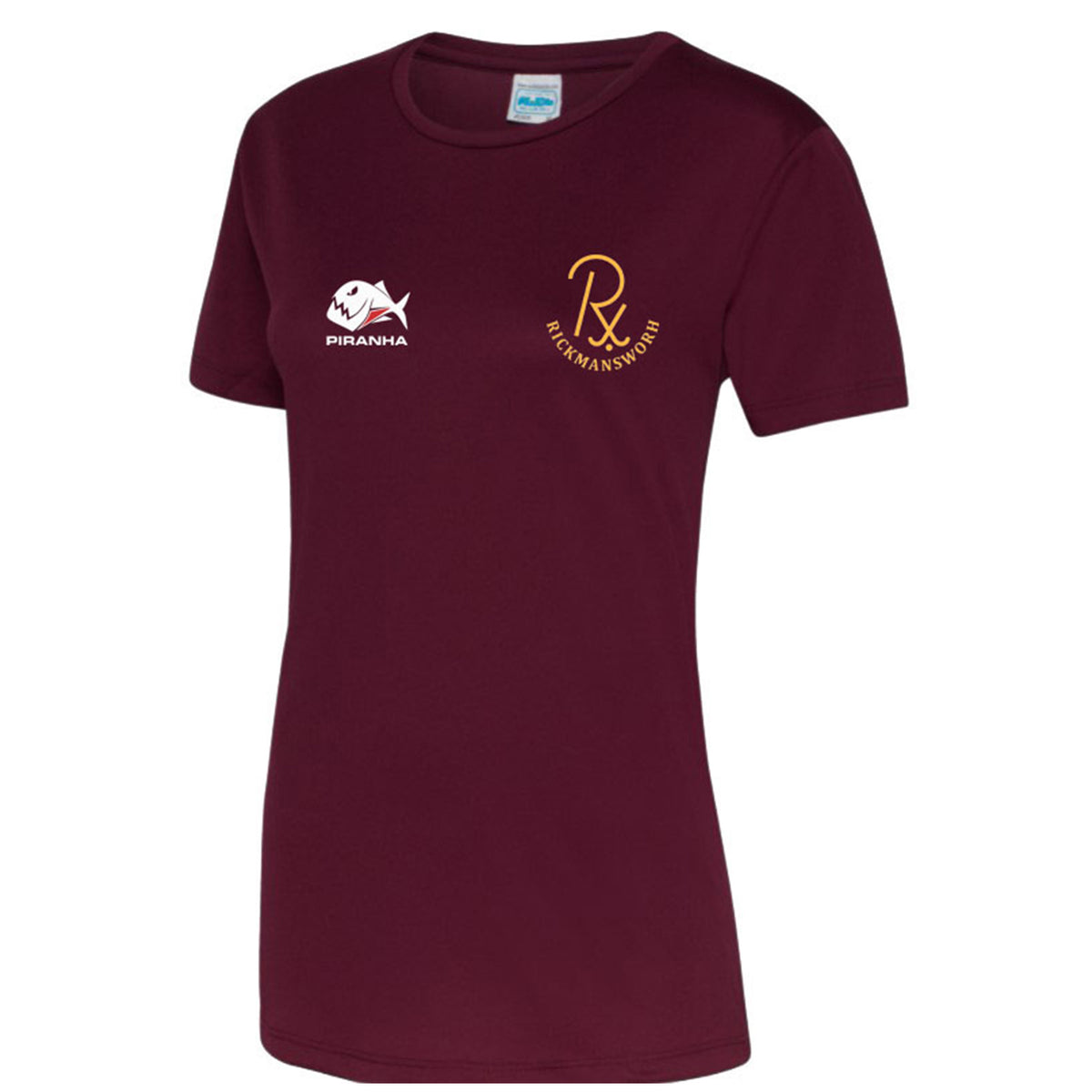 Rickmansworth HC Ladies Training Tee: Burgundy