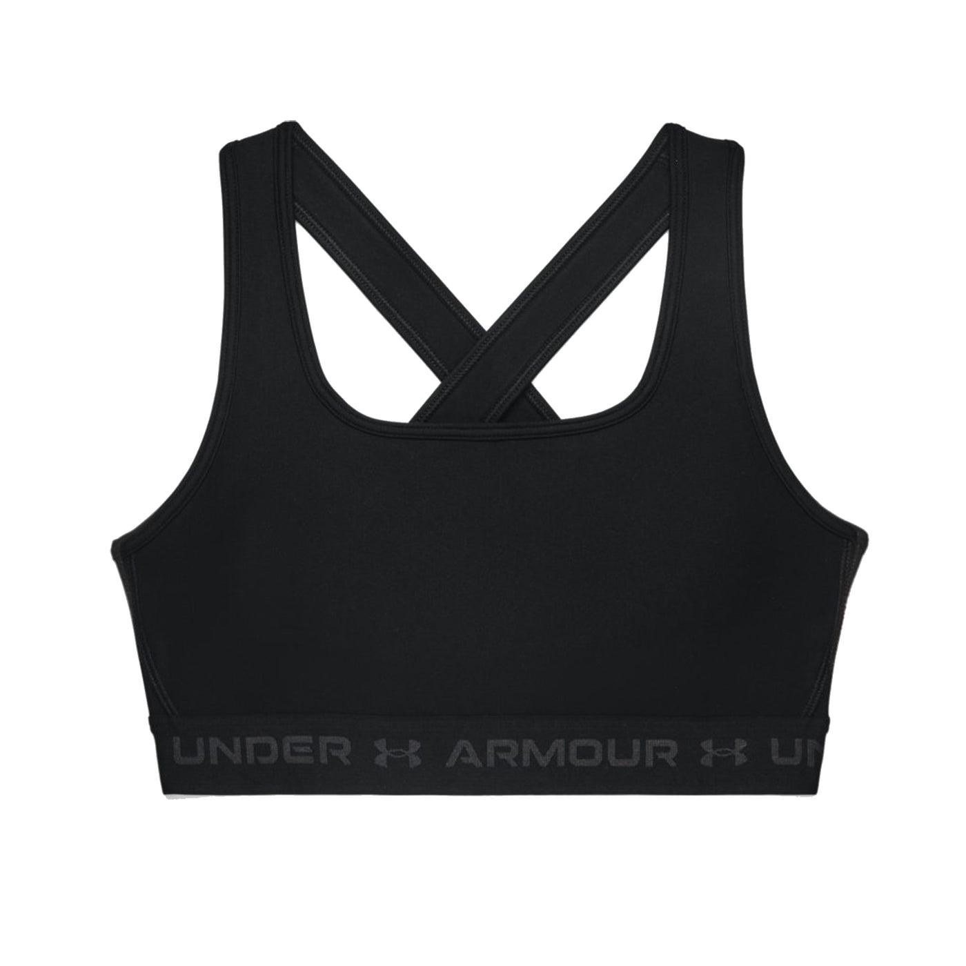 Under Armour Womens Armour Mid Crossback Sports Bra: Black