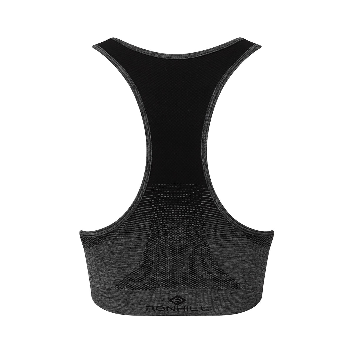 Ronhill Womens Life Run Bra: Black/Grey Marl