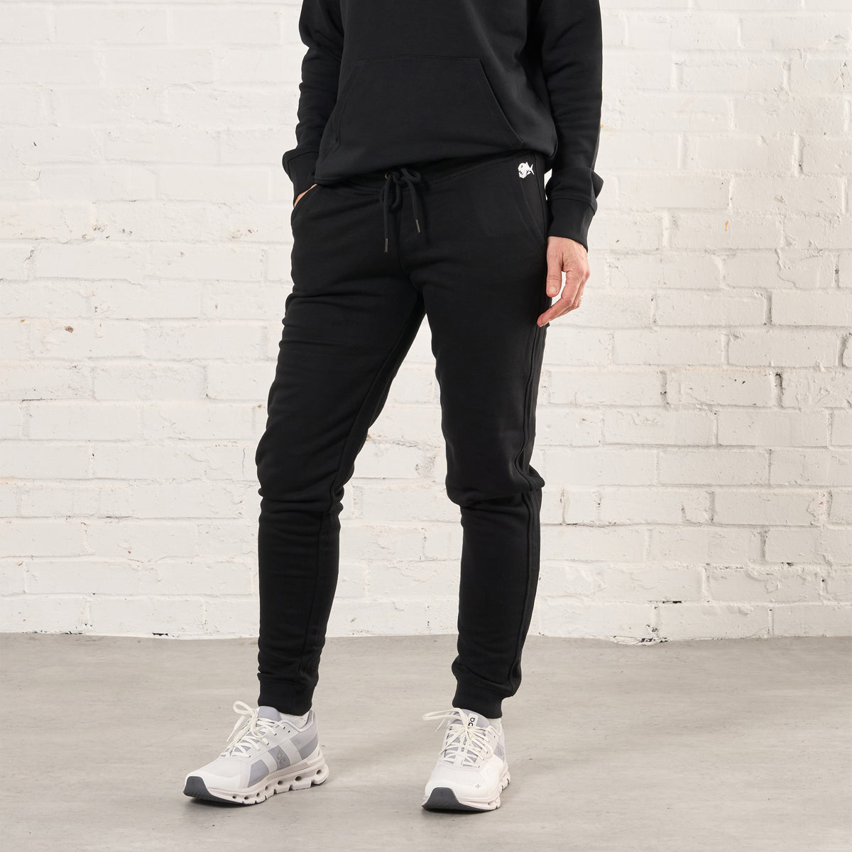 Piranha Lifestyle Womens Fitted Jogger Pants: Black