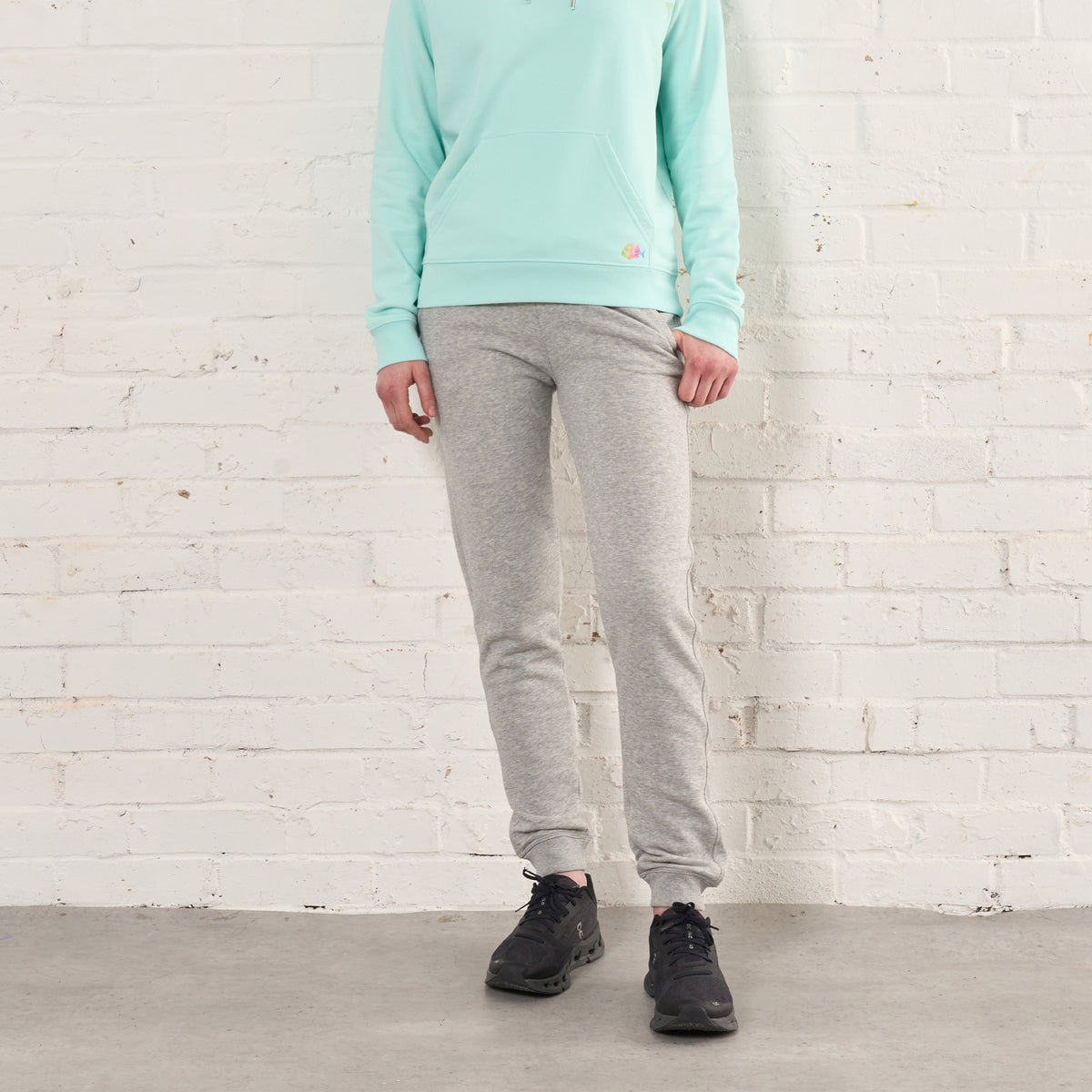 Piranha Lifestyle Womens Fitted Jogger Pants: Heather Grey